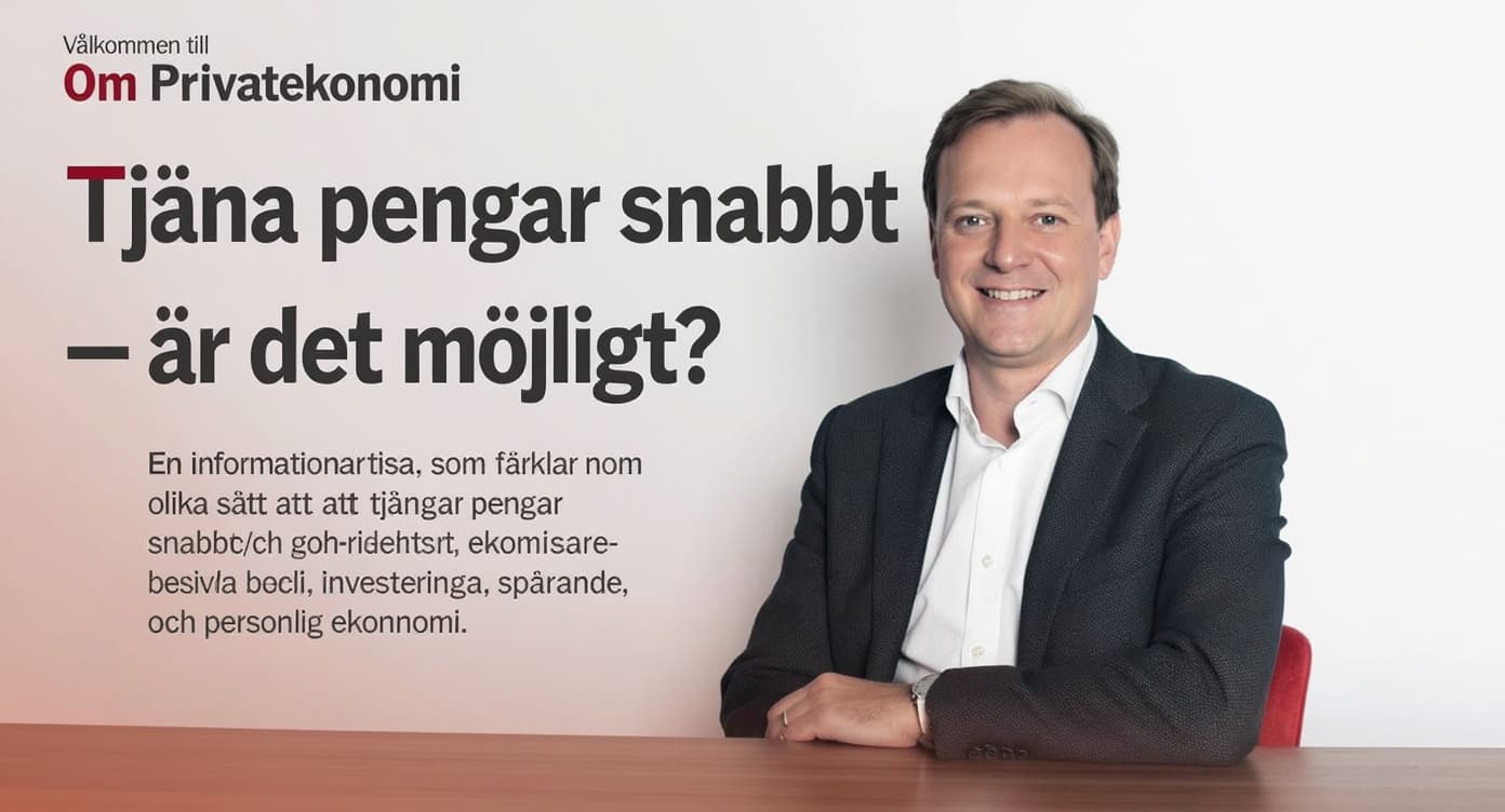 Tjäna pengar snabbt – är det möjligt?